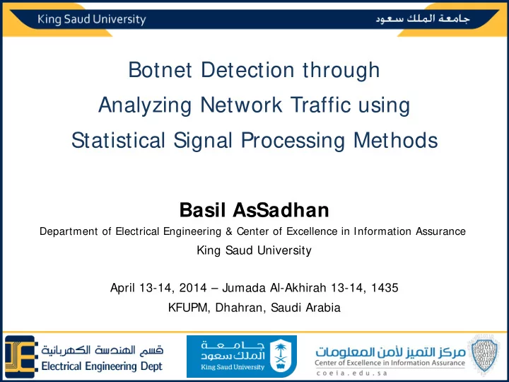 botnet detection through analyzing network traffic using