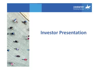 Investor Presentation  Disclaimer  This presentation document is being made available on a