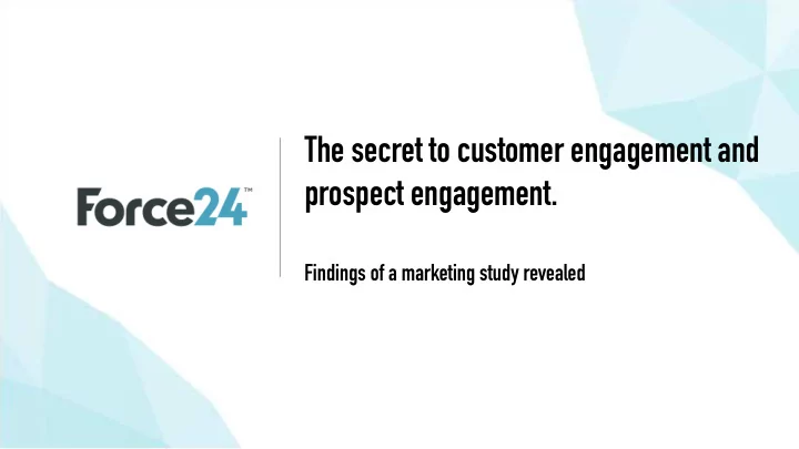 the new battleground the secret to customer engagement