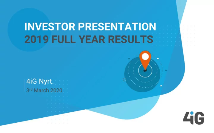 investor presentation