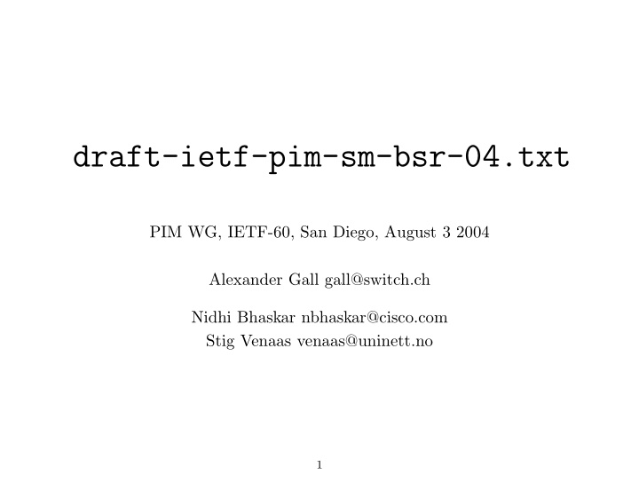 draft ietf pim sm bsr 04 txt