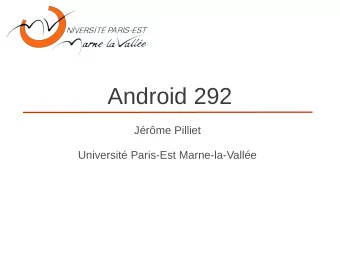 Android 292  Jrme Pilliet  Universit Paris-Est Marne-la-Valle  Forewords  Dynamic languages
