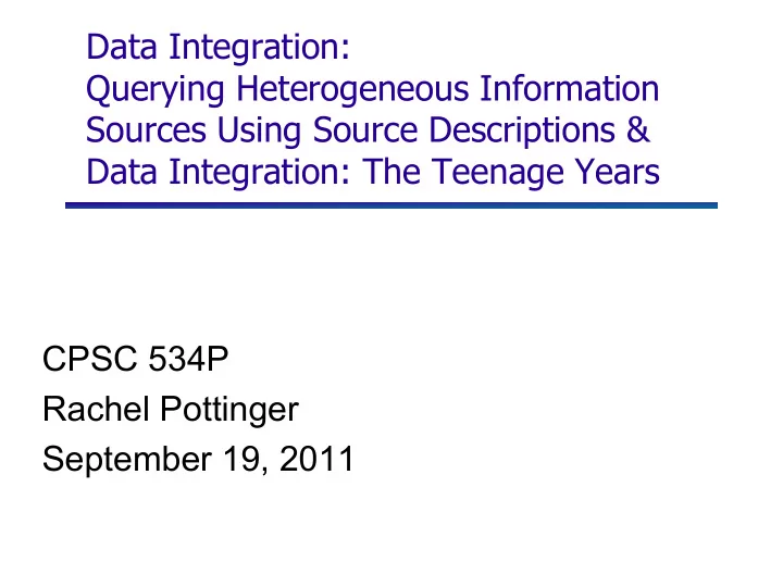 querying heterogeneous information