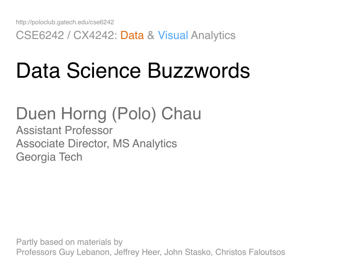 data science buzzwords