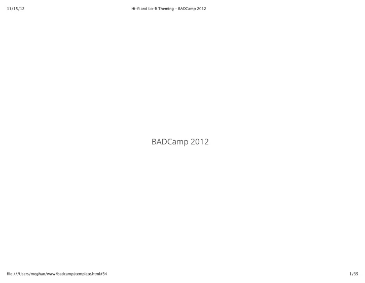 badcamp 2012