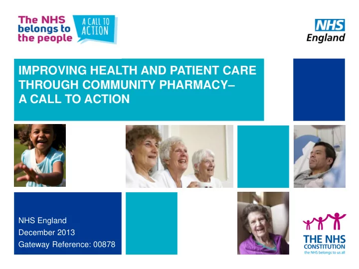 improving health and patient care through community