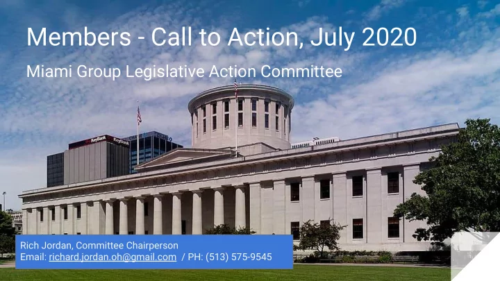 members call to action july 2020