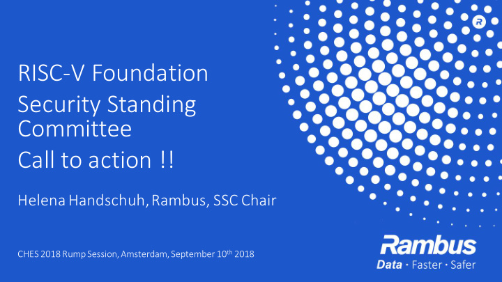 risc v foundation security standing committee call to