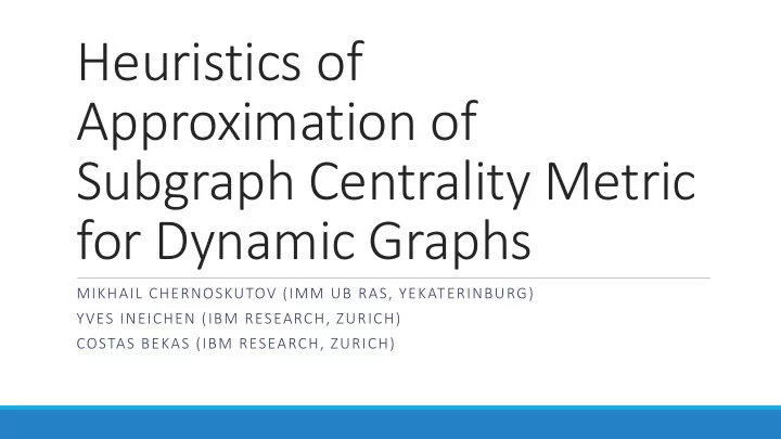 heuristics of
