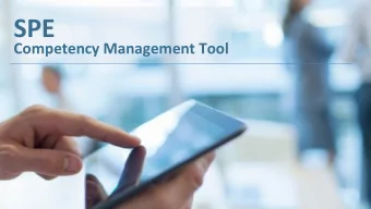 SPE  Competency Management Tool  SPE  Competency Management Tool  New Technology  Standards &amp;