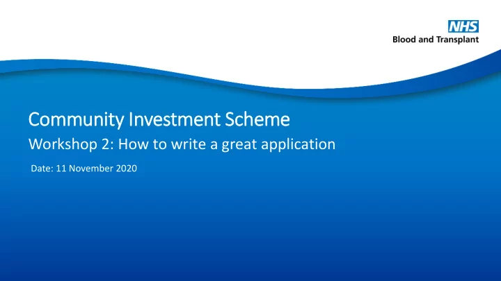 community in investment scheme
