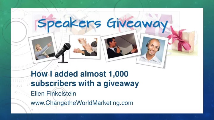 subscribers with a giveaway