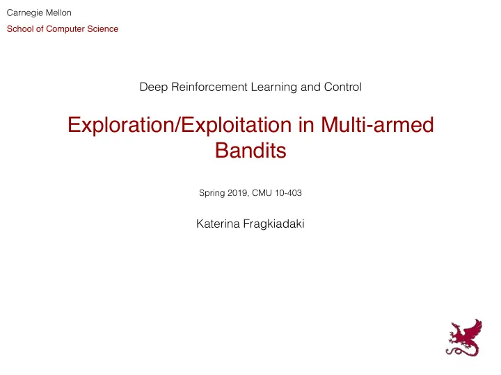 exploration exploitation in multi armed bandits