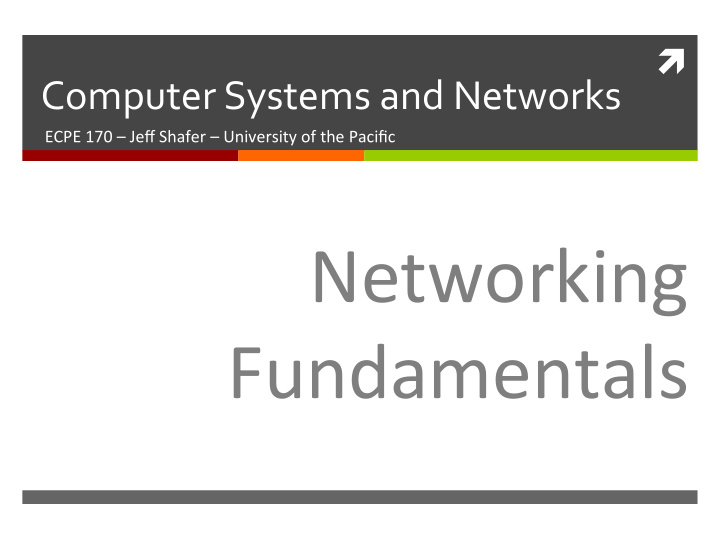 networking fundamentals