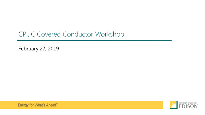 cpuc covered conductor workshop