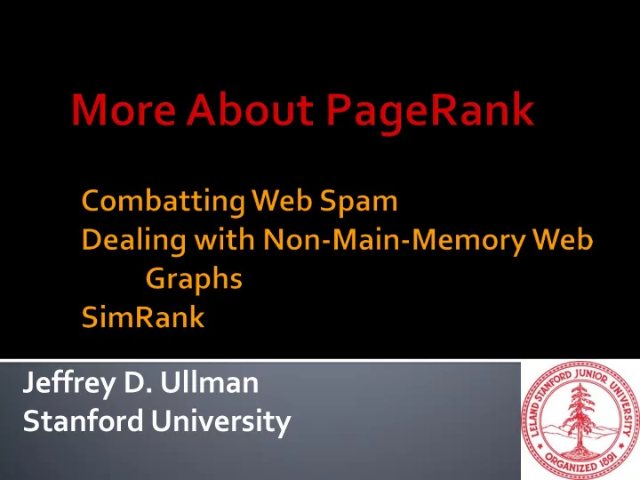 jeffrey d ullman stanford university