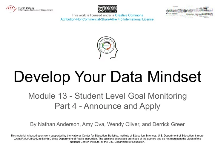 develop your data mindset