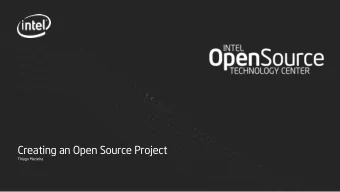 Creating an Open Source Project  Thiago Macieira  Who am I?  Open Source developer for 15 years