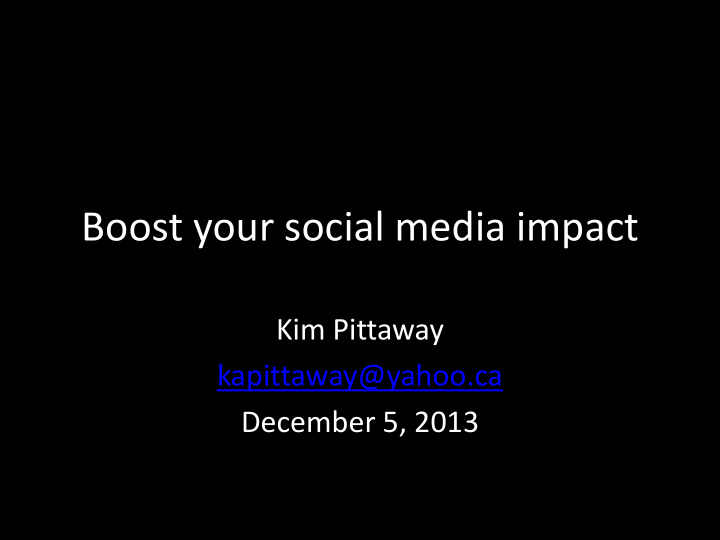 boost your social media impact
