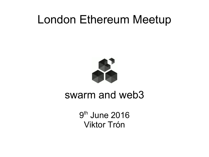 london ethereum meetup