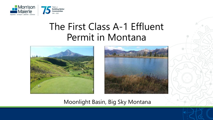the first class a 1 effluent permit in montana