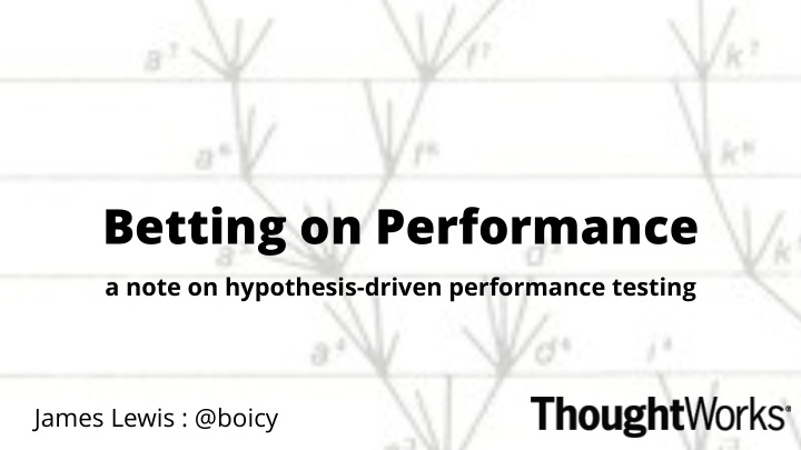 betting on performance