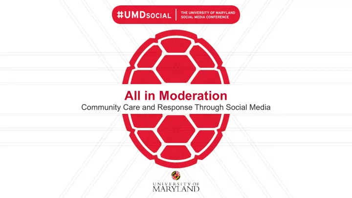 all in moderation
