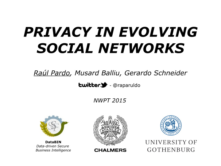 privacy in evolving social networks