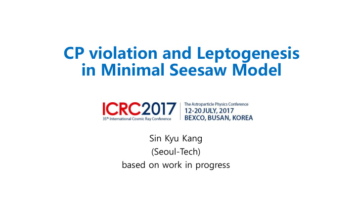 cp violation and leptogenesis