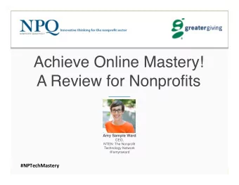 Achieve Online Mastery!  A Review for Nonprofits  OR Alliance of Childrens Programs
