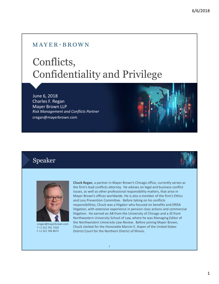 conflicts confidentiality and privilege
