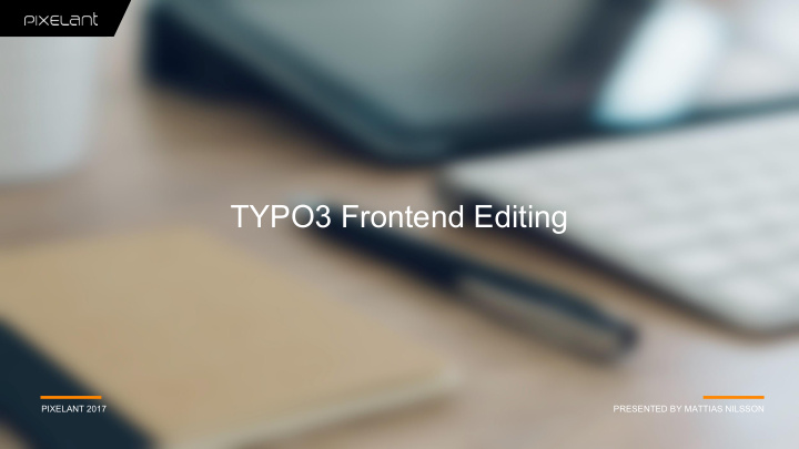 typo3 frontend editing