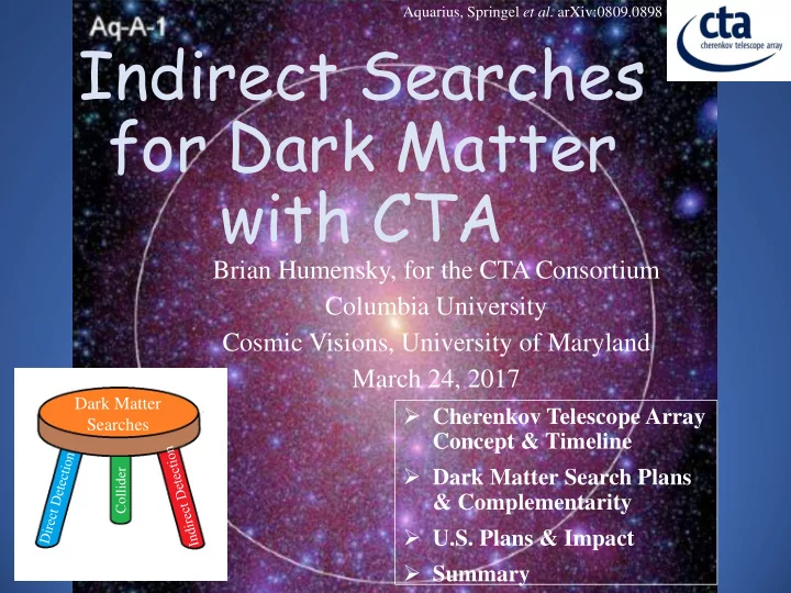 indirect searches for dark matter with cta