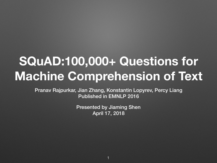 squad 100 000 questions for machine comprehension of text