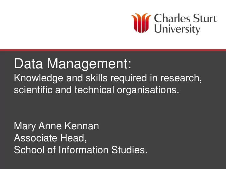 data management