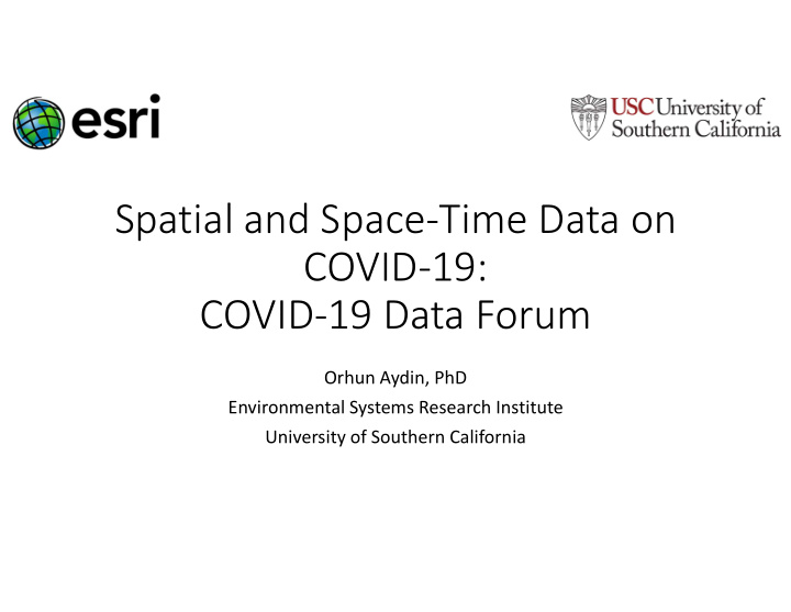 spatial and space time data on covid 19 covid 19 data