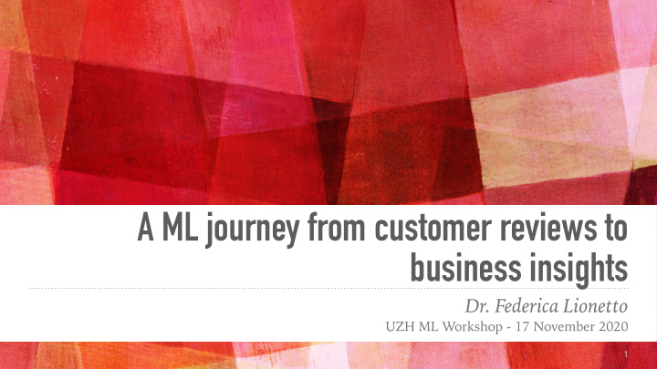 a ml journey from customer reviews to business insights
