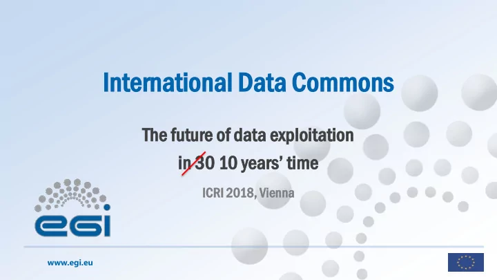 in international ernational da data a com ommons ons