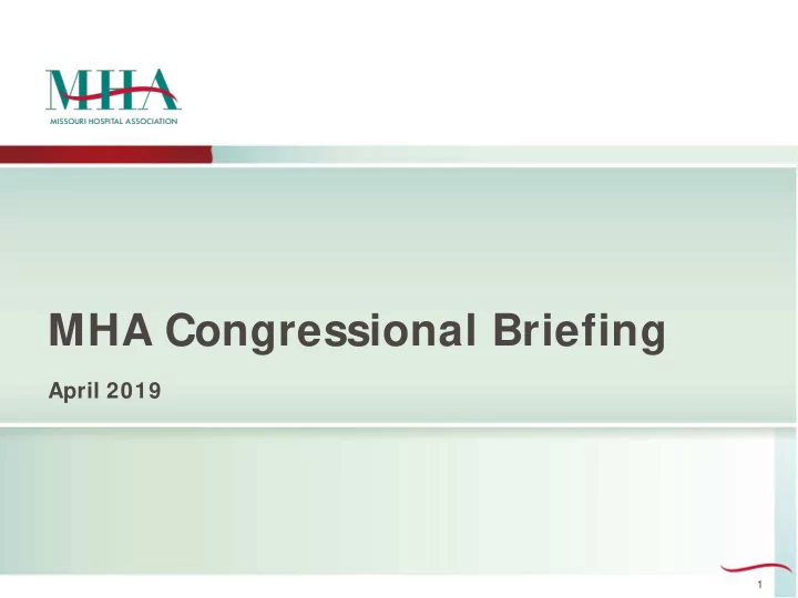 mha congressional briefing