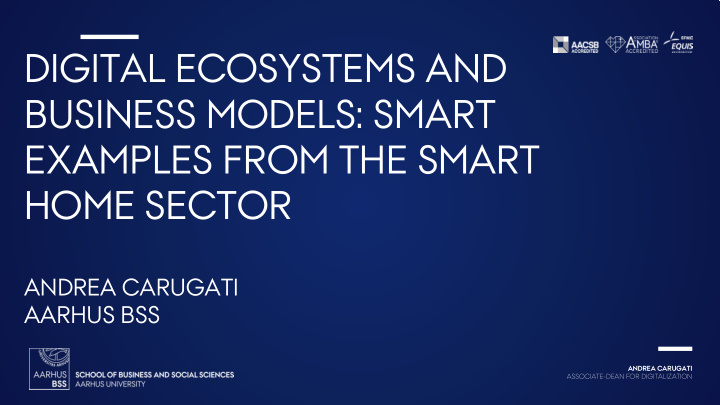 digital ecosystems and business models smart examples