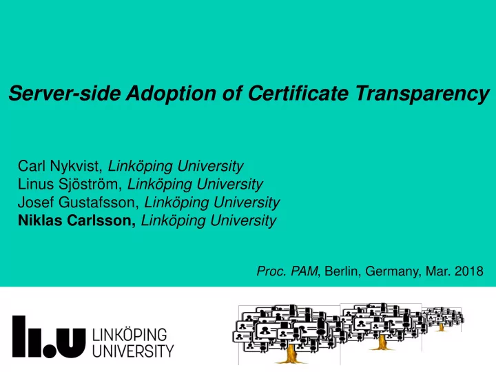 server side adoption of certificate transparency