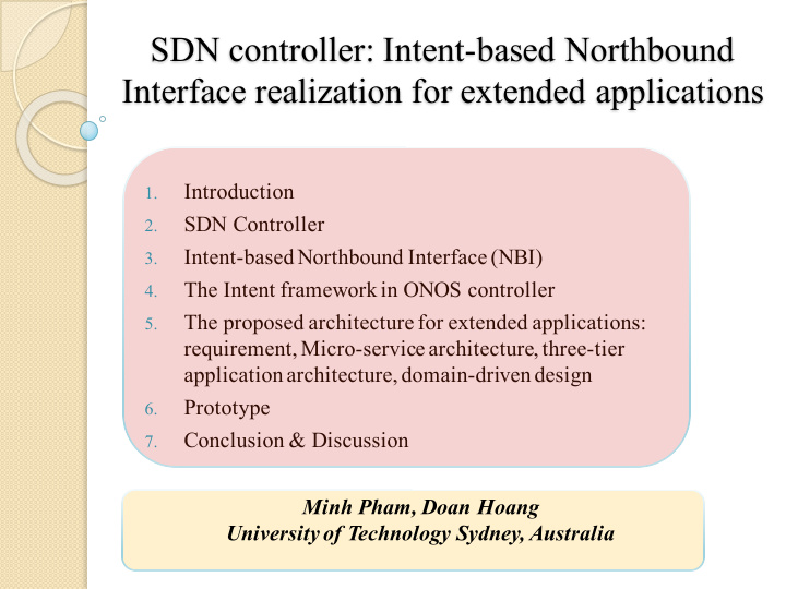 sdn controller intent based northbound interface