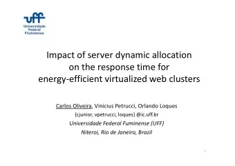 Impact of server dynamic allocation  on the response time for  energy-efficient virtualized web