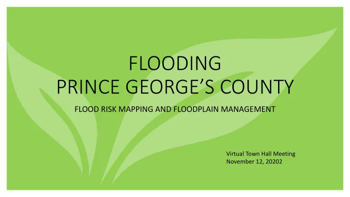 flooding prince george s county