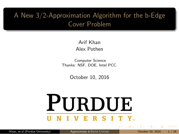 a new 3 2 approximation algorithm for the b edge cover