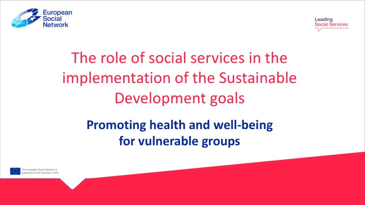 implementation of the sustainable