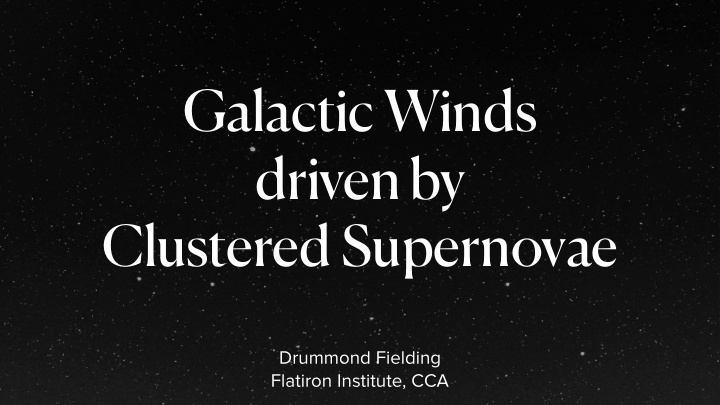 galactic winds driven by clustered supernovae