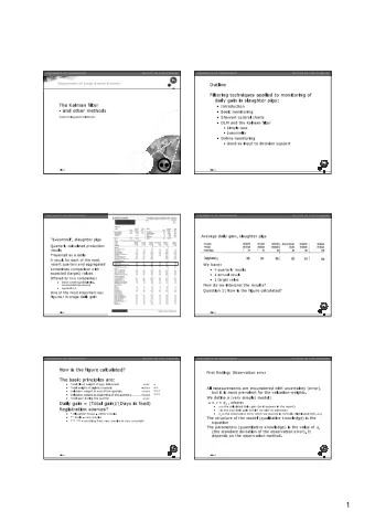 1  Observation error  Second finding: Randomness The true daily gains  vary at random.  =  +