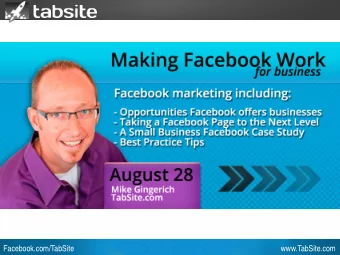 TabSite Co-founder  Facebook.com/TabSite