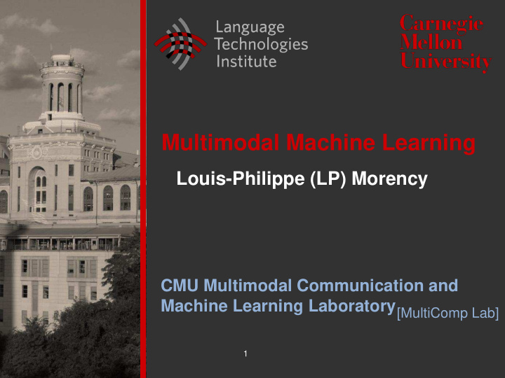 multimodal machine learning
